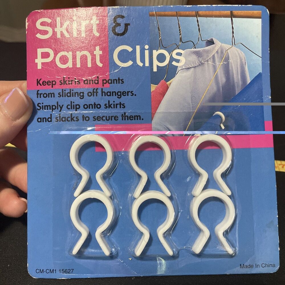 Vintage Plastic Hanger Clips for Pants Skirts Shorts NEW Old Stock Movie Prop